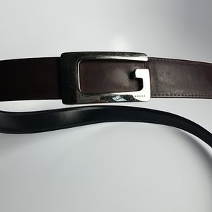 Men's Black/Brown Reversible Gucci Belt